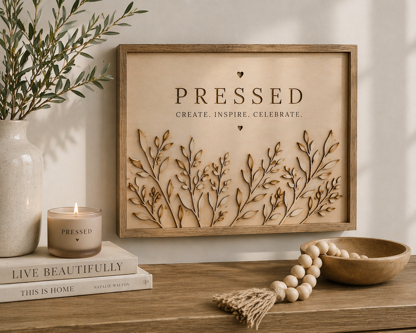 Custom Wooden Sign With Frame